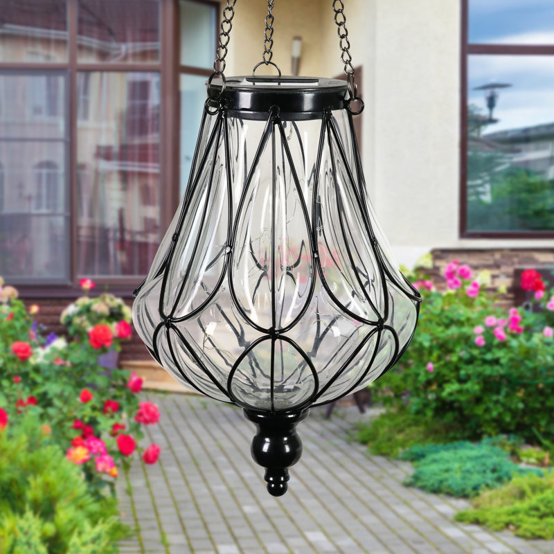 Lanterne suspendue solaire Exhart, Transparent