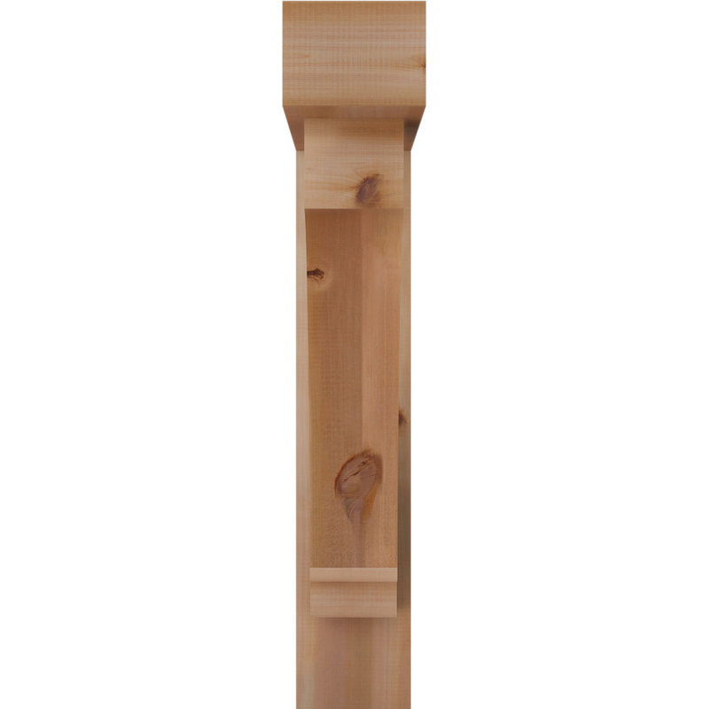 Support de bloc impérial avec entretoise décalée, 42 x 34, Cèdre rouge occidental de l 7 1/2 po (lisse)