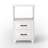 30" Tall Nightstand Modern Painted Wood Bedside Table With 2 Drawers And Open Shelf-2105831120