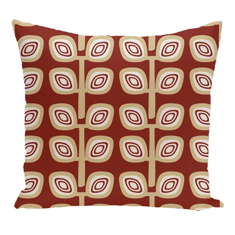  Housse et insert de coussin carré extérieur Leaf Tree, Orange