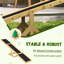Balançoire à bascule en bois jaune 71 po x 12 po x 12 po Agility