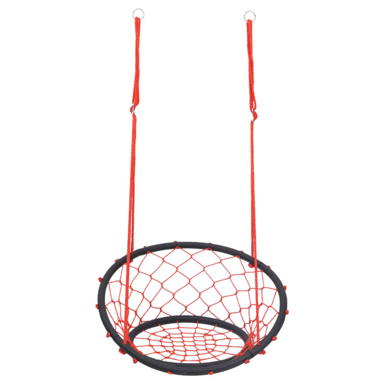 Freeport Park Oldbury 60cm Red/Black Web/Saucer Swing with Mounting Hangers