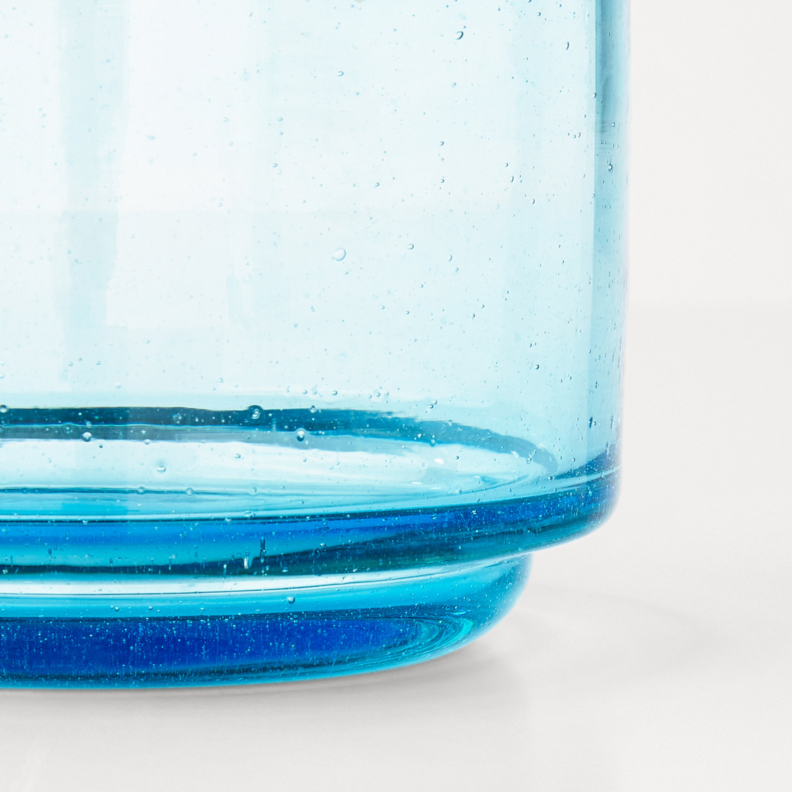 Revive Glass Table Vase, Aqua, Small