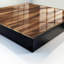 Key box for wall, Opens to the right, 30x30x5, White, Expressive natural wood pattern, 