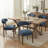 Upholstered Dining Chair Set of 4, Extra-Wide 20” Seat, Deep Cushioned Comfort, Plush Fabric, Solid Wood Legs-901888356