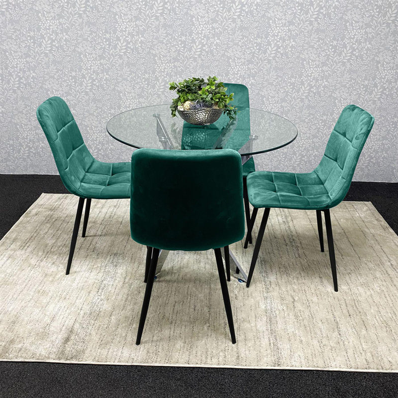 Aggappora 4 - Person Dining Set, Green