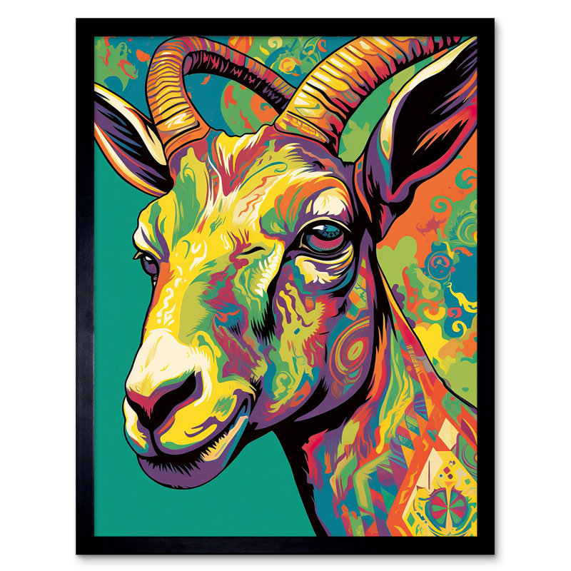 Aliyssa The Trippy Goat - Single Picture Frame Print