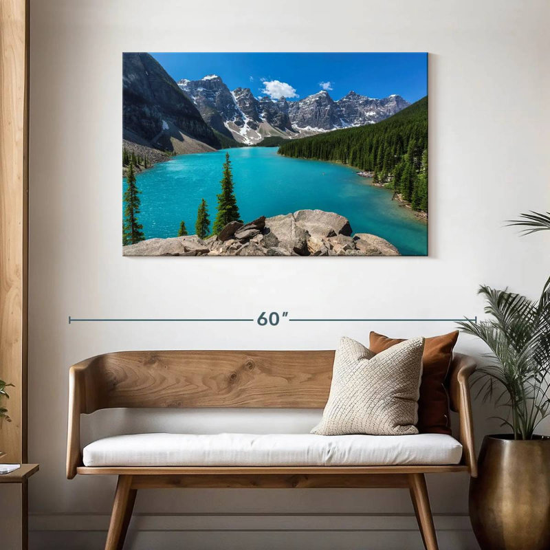 Point de vue sur le lac Alvord Moraine, H 30 po x l 45 po