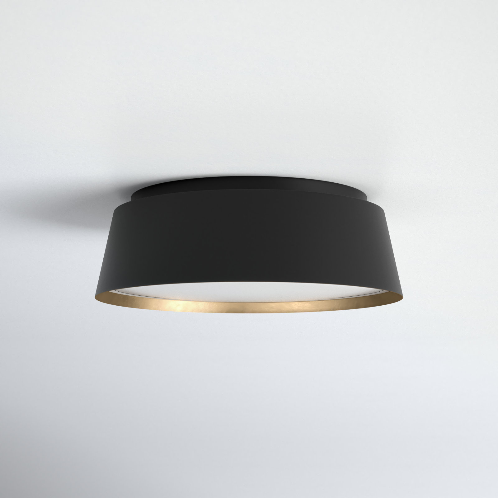 Adriatic 3 Light Glass Flush Mount, Midnight Black