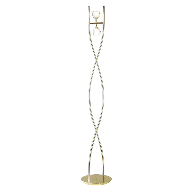 Vena 170cm Novelty Floor Lamp, Polished Brass