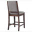 Chaise de comptoir rembourrée Allen Mango Oak (ensemble de 2)