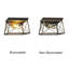  Farmhouse-Style Two-Toned 2 Light Ceiling Flush Fixture 12" Wide