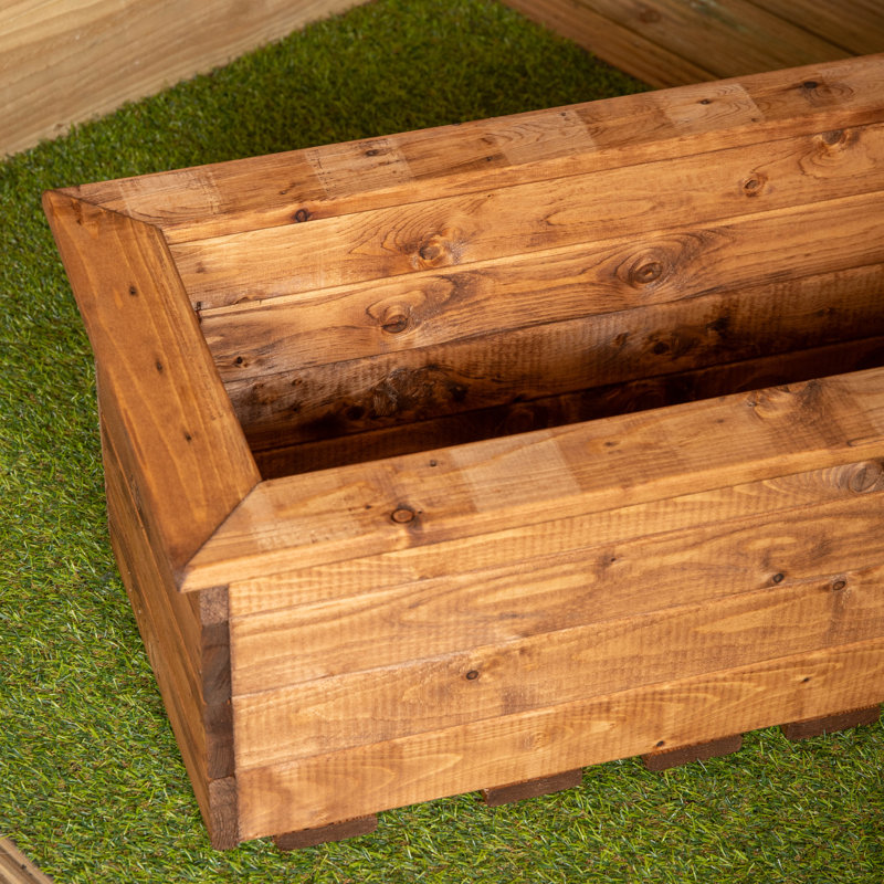 Charleah Wood Pot Planter