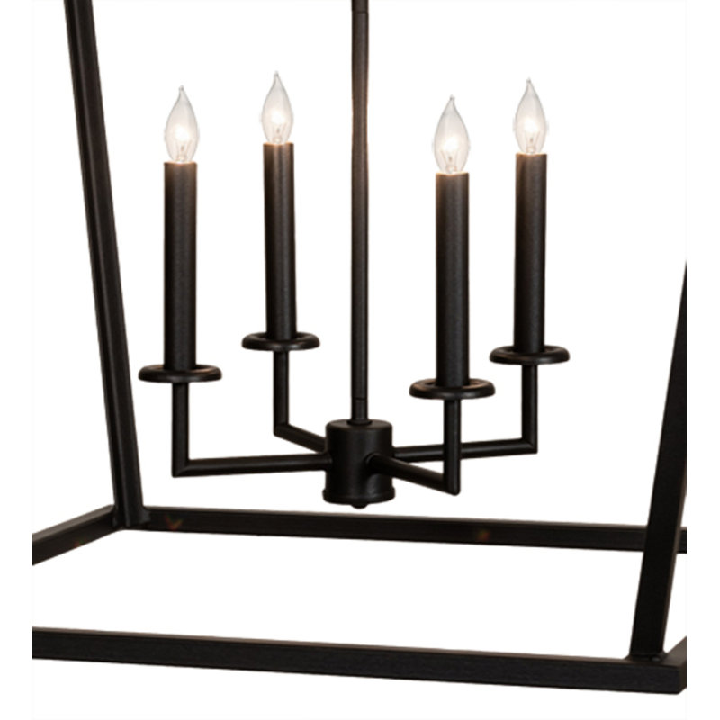 Kitzi 8 - Light Chandelier, 52" H x 51" W x 51" D, Black