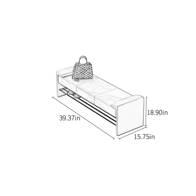 Banc de rangement pour chaussures 5 paires, Brun