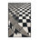 Tapis moelleux moelleux à motif géométrique art déco noir - reliure noire