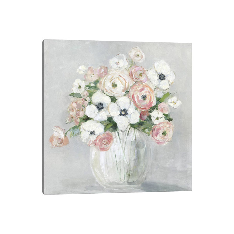 «Garden To Table I» par Sally Swatland - impression d'art graphique, Pas de tapis, 18" H x 18" W x1.5" D, Toile tendue