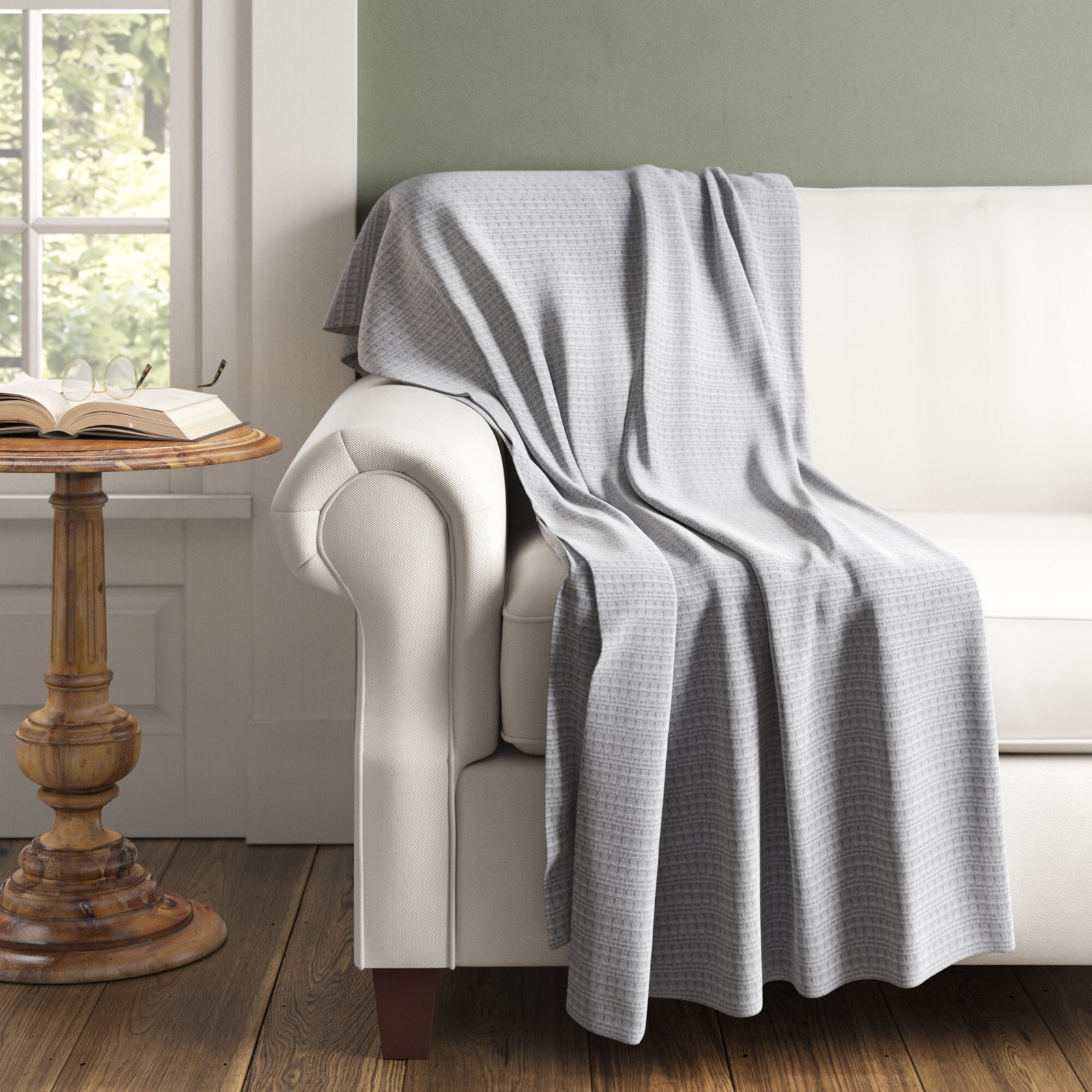 Neena Cotton Blend Throw Blanket, King