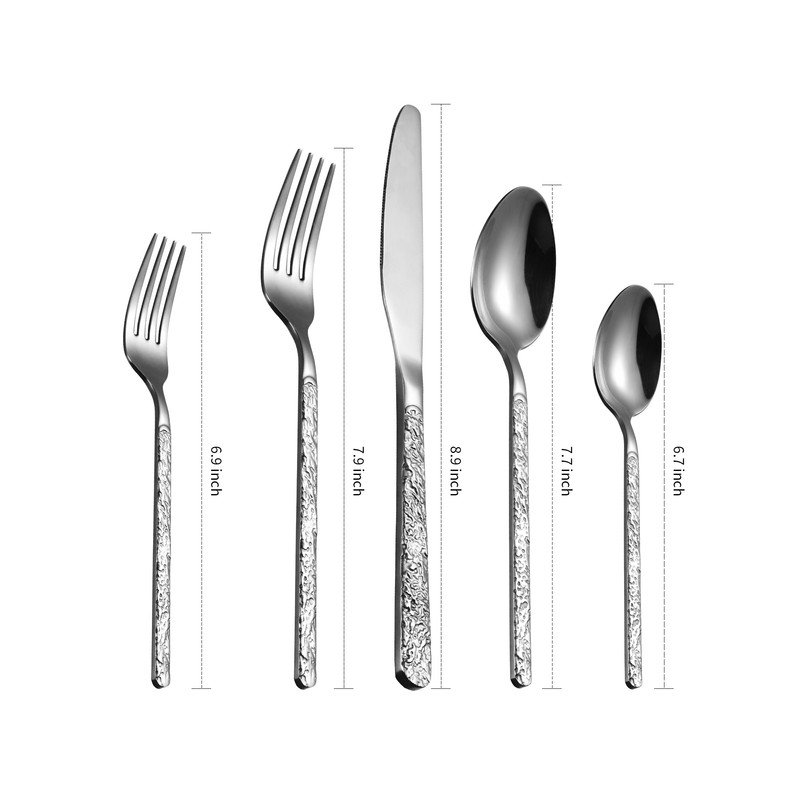 Ensemble de couverts en acier inoxydable Wrought Studio ™ Hafida - Service pour 4