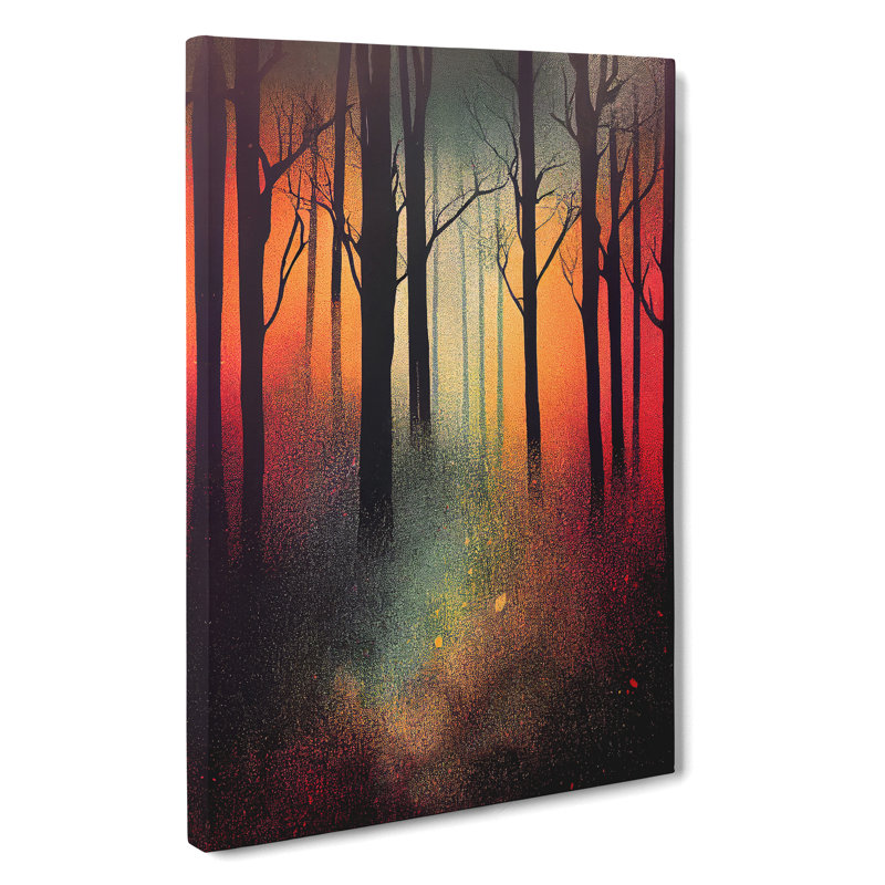 Splashed Paint Forest No.2 - Wrapped Canvas Print, 60cm H x 40cm W x 3cm D