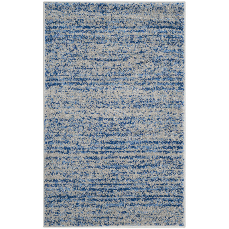 Tapis gris à motif abstrait Riebe, Rectangle 6 pi x 9 pi