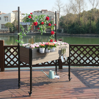 Elevated Planter with Trellis