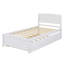 Lit plateforme simple avec lit gigogne coulissant-1010835478
