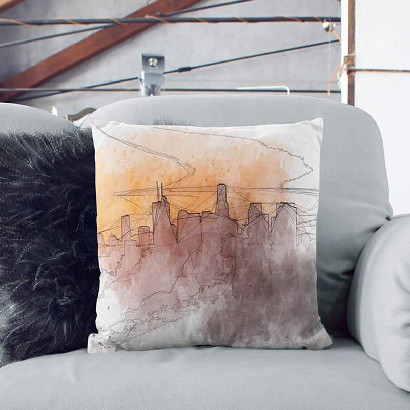 Square Cushion, White, 55cm H x 55cm W x 20cm D