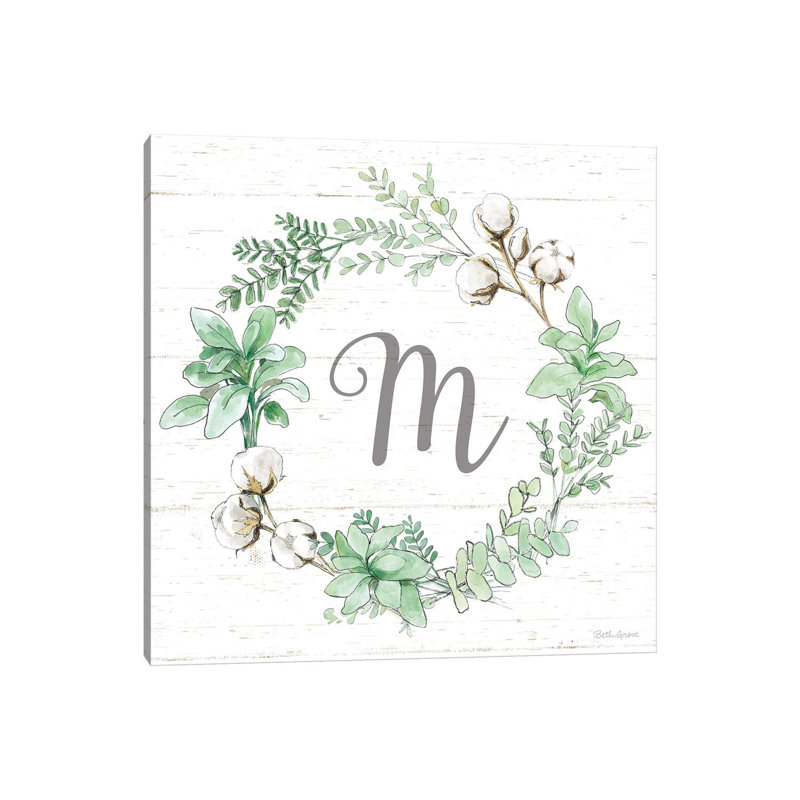 Farmhouse Cotton X Sage by Beth Grove - Wrapped Canvas Print, 45.72 cm H x 45.72 cm W x 1.91 cm D