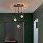 Luminaire suspendu lanterne à 3 lumières