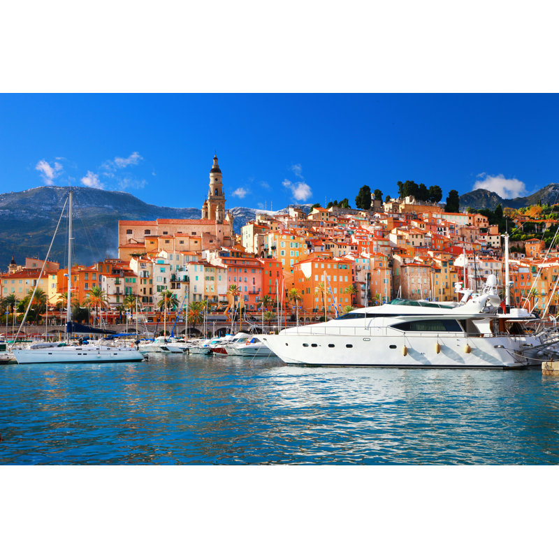 Menton, France by Freeartist - Wrapped Canvas Print, 20cm H x 30cm W