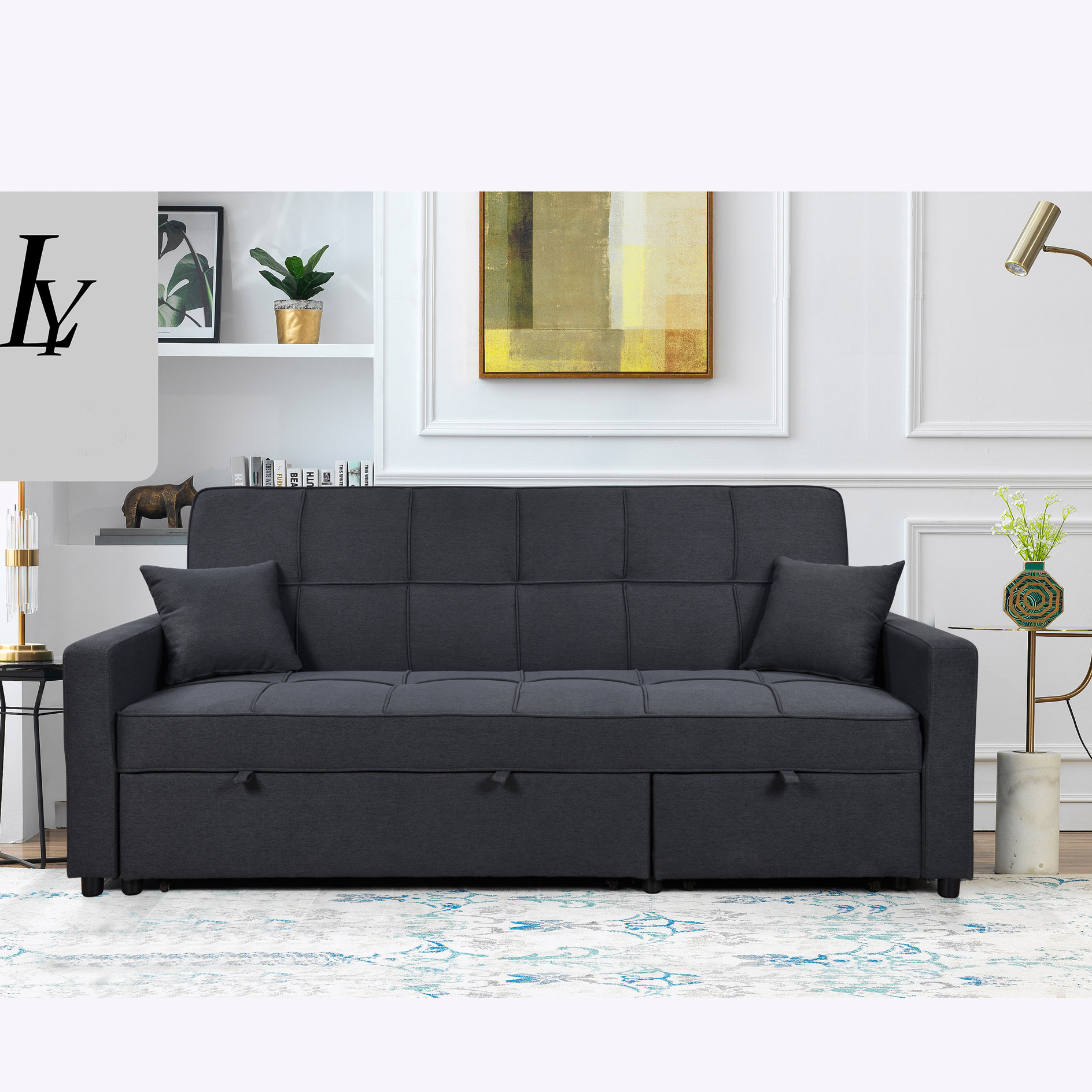 Latitude Run® 83"Pull Out Couch Bed Wayfair Canada