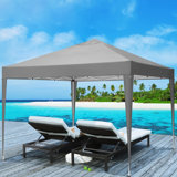 10x10 Pop Up Canopy Tent Without Sidewall, UPF 50+ Waterproof Outdoor Canopy, Instant Tent Portable Canopies Gazebo for Commercial Sun Shade Party Backyard with 4 Sandbags