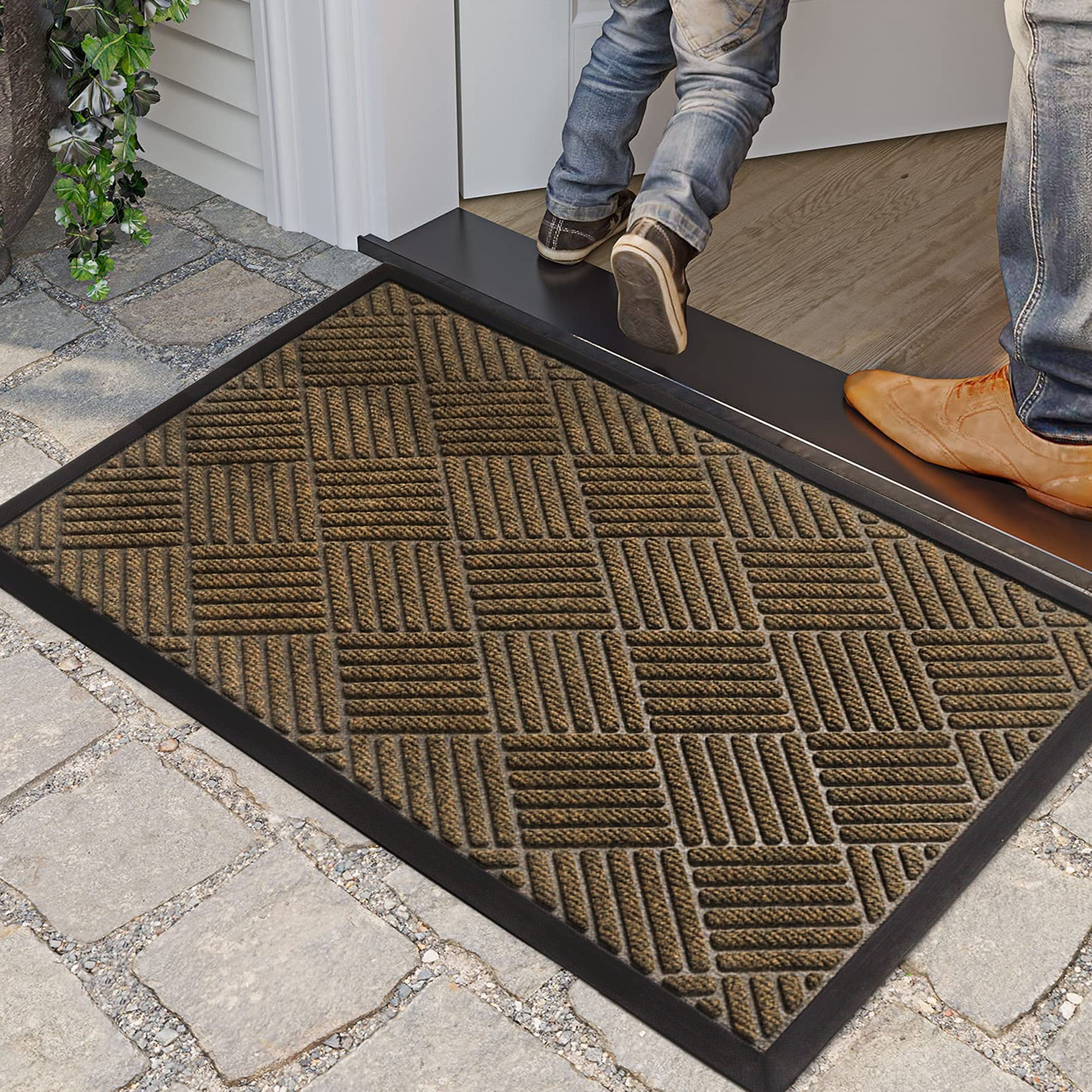 Color G Indoor Door Mat,Super Absorbent Rugs for Entryway Front Door Mat,  Non Slip Washable Resist Dirt Entry Rug 32x48