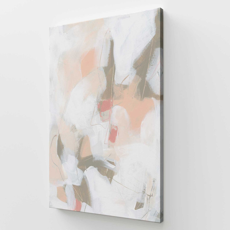 Hush Pink Abstract I, reproduction sur toile dans un cadre, H 54 po x l 36 po x P 1,25 po, Toile tendue