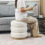 Repose-pieds rond en velours-912817777
