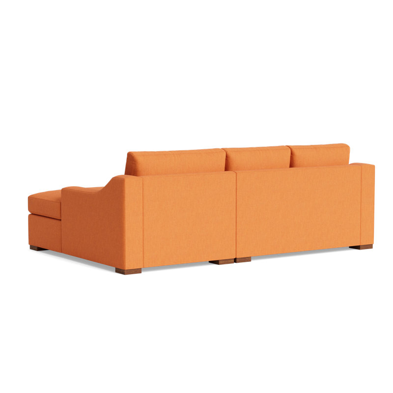 Lucca Chaise Sectional, Right Hand Facing, Performance Weave - Carrot