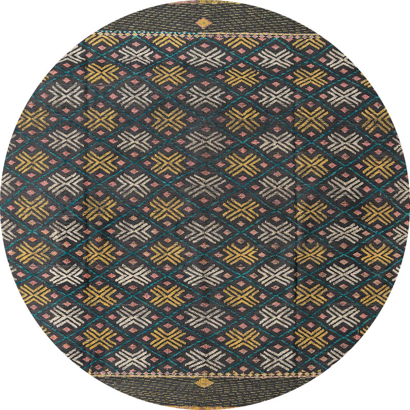 Abstract Indoor Rug, Round 4'