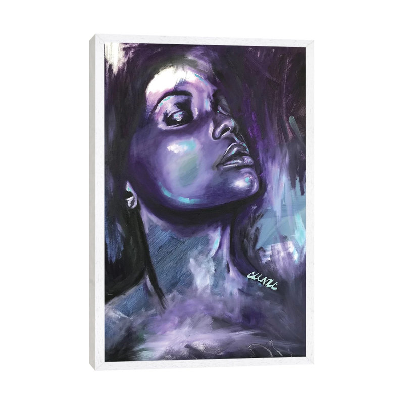 Waiting To Exhale by Stina Aleah - Painting on Canvas, 66.04 cm H x 45.72 cm W, White Framed