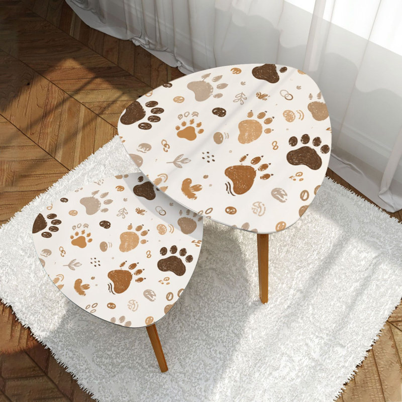 Ensemble de 2 tables basses gigognes Triangle
