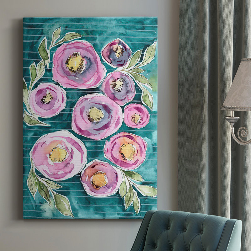 Floral Radiance II - impression sur toile tendue, H 18 po x l 12 po x P 1,5 po