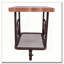 Table de bout en chêne et gris antique avec tablette