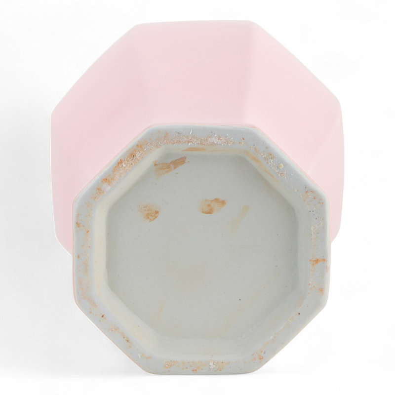 Pink Faceted Lidded Jar