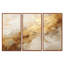 «Beige and Gold Marble Lightning I», ensemble d'art mural sur toile à formes abstraites-112014601-107747022
