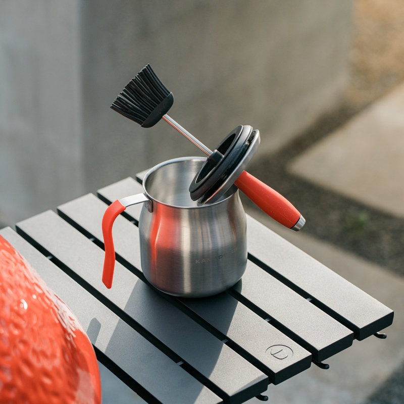 Kamado Joe Grill Tools - Basing Pot with Brush