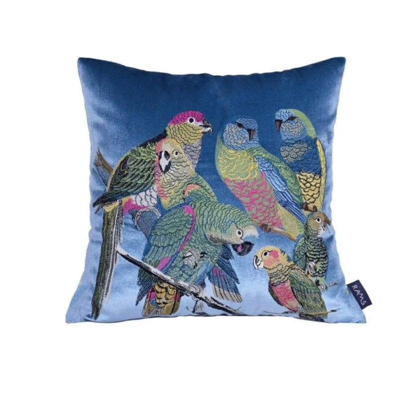 Winter 22 Square Throw Pillow Cover, Blue