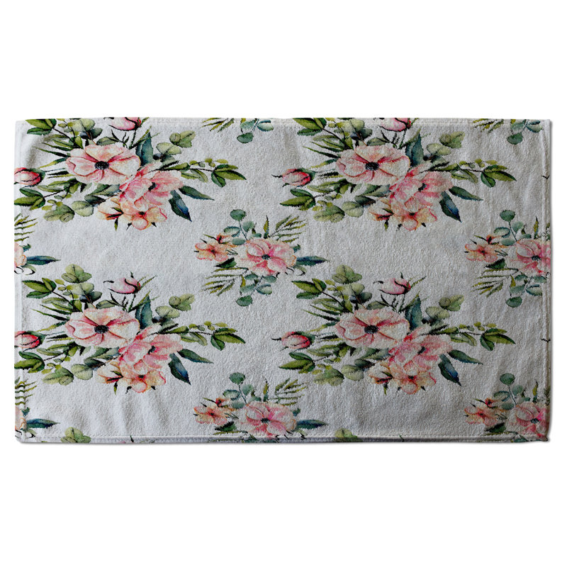 Cotton Floral Waffle Kitchen Towel