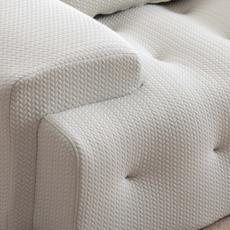 Boneless Sofa for livingroom, Beige Fabric
