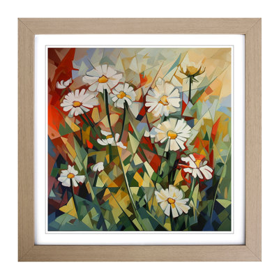 Wildflowers Cubism No.4 - Framed Print