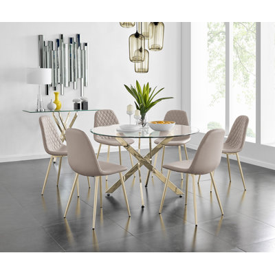 Corova Dining Set with 6 Chairs